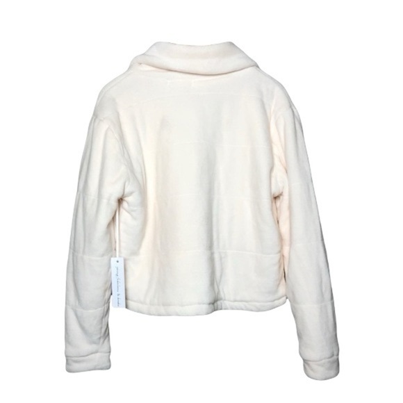 Young Fabulous & Broke Quilted Teddy Puffer Jacket Off White XS NWT - Picture 4 of 10